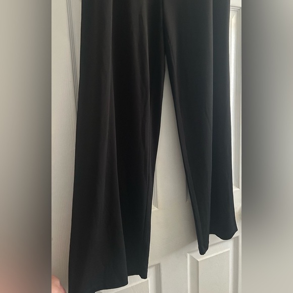 VIP Knits By Avenue Dress Pants Black w/ Pleated Elastic Waist, Size 14/16 - Picture 4 of 6